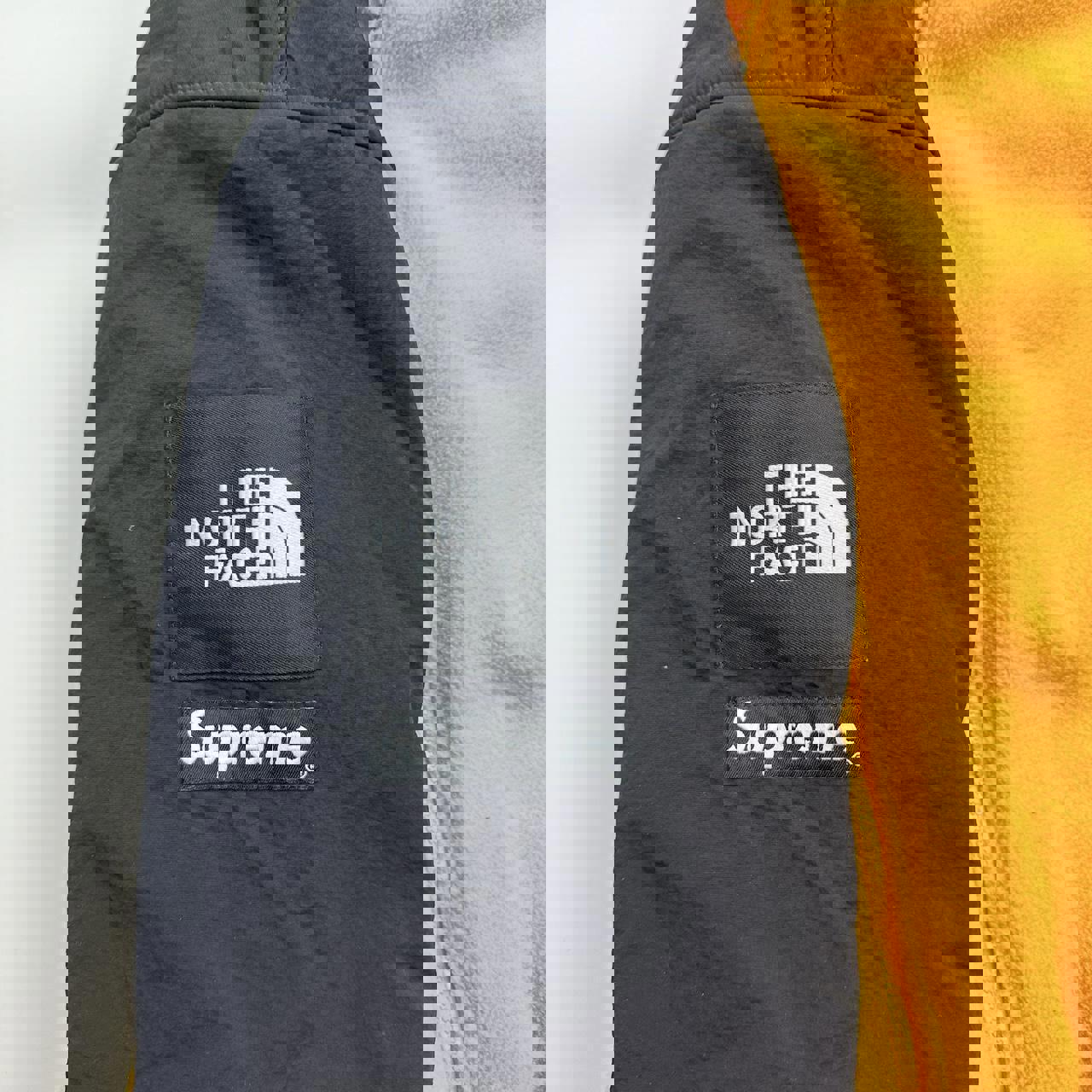 Supreme x The North Face TNF RTG Fleece Jacket in yellow and black.