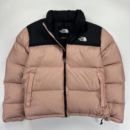 The North Face TNF 1996 Nuptse Puffer Jacket in light pink and black.