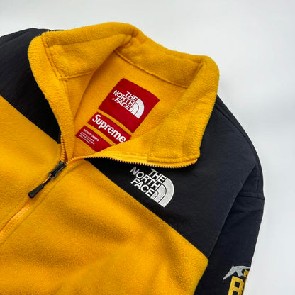 Supreme x The North Face TNF RTG Fleece Jacket in yellow and black.
